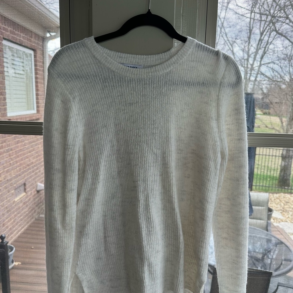Old Navy White Knit Sweater